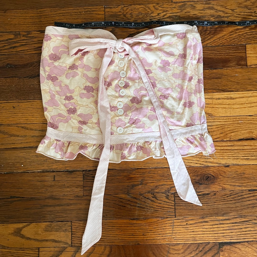 Floral Button-Down Crop Top
